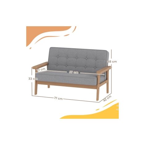 Fauteuil enfant gris à structure en bois et revêtement aspect velours, rembourré, pour chambre, salon et salle de jeux (1/5)