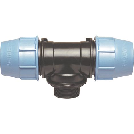 Raccord plastique Té Mâle 3/4" au centre pour tube PE Ø25 mm (1/2)