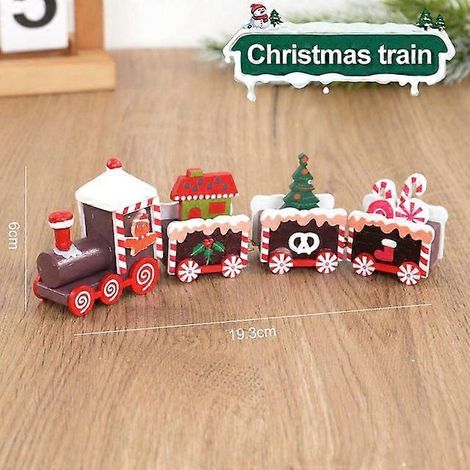 Train de Noël en bois, décorations de Noël pour la maison, ornement de sapin de Noël, cadeau pour enfants, bonne année, Style 5 (1/5)