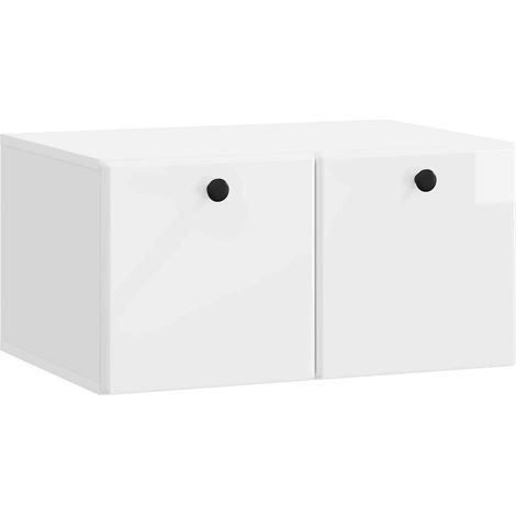 Maison Exclusive - Mobile Porta TV da Muro 59,5 x 41 x 30 cm Bianco Lucido (1/5)