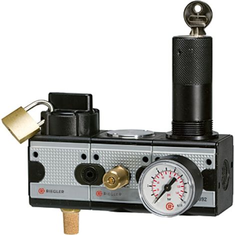Riegler Wartungsstation SAFETY »multifix«, KH-AV-DR, BG3, G 1/2, 2-10 bar (1/3)