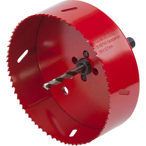 wolfcraft - Scie Cloche Multi Matériaux BiM - Diamètre 127 mm - Profondeur de coupe 40 mm. Foret Centreur - réf. 5495000 (1/4)