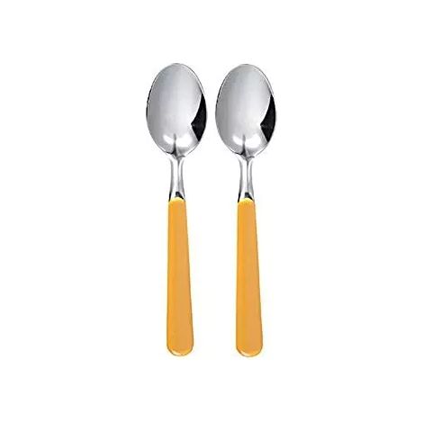 Excelsa Trendy set 2 cucchiaini caffè giallo acciaio inox