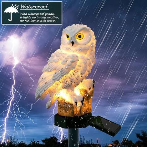 Lampe d’extérieur - VGEBY - Hibou LED Solaire - Économie d'énergie - Décoration Jardin - Étanche