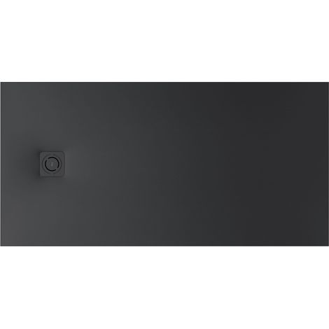 Receveur de douche extra plat en Stonex® Terran-N + Grille Twist - 1800x800mm - Noir (1/2)