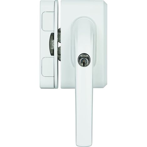 Abus Fo500N Al0089 Maniglia con Blocco, Serratura a Spinta con Cilindro per Finestre, Chiave Maestra, Livello di Sicurezza: 10, 71328, Bianco (1/4)