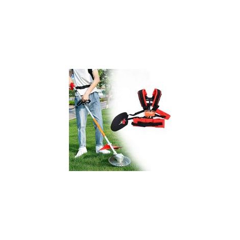 Tondeuse à Harnais Double Épaule, Bandoulière Réglable pour Débroussailleuse ou Jardinage (Orange) (1/5)