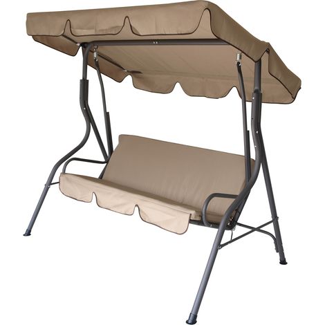 Hollywoodschaukel FLORIDA 3-sitzer, grau/creme (1/5)