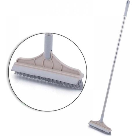 Brosse À Nettoyage Sol - Tête Pivotante 120° - Tête En Forme De V Avec Raclette En Caoutchouc - Longueur Totale 112 Cm - Largeur 23 Cm - 1 Pièce (1/5)
