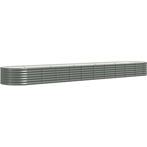Maison Exclusive - Hochbeet Verzinkter Stahl 440x80x36 cm Grau (1/5)