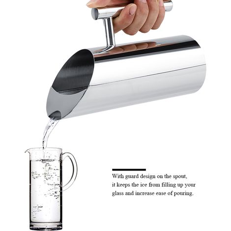 Edelstahl-Wasserkrug mit Eisschutz, Kaltgetränkekrug, Serviergeschirr für Zuhause und Hotel (1,5 l) (1/5)