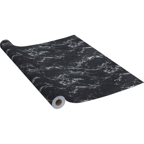 Maison Exclusive - Pellicola Autoadesiva per Mobili Nero Pietra 500x90 cm in PVC