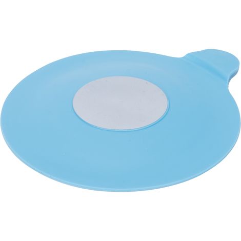 Bouchon de vidange de baignoire en silicone à ventouse pour évier, cuisine et salle de bain, bleu (1/5)