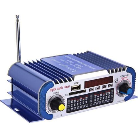 USB FM Audio 12 V LED Voiture Stéréo Amplificateur Radio MP3 Haut-Parleur Hi-Fi 2 Canal Numérique Puissance Lecteur (1/3)