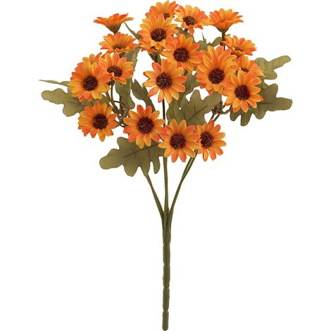 Fleur Artificielle - Marguerite - Tige Longue 30 Cm - Matériau Soie Et Plastique - Pour Décoration Intérieure Extérieure Mariage Bureau Jardin - Lot De 1 (1/3)