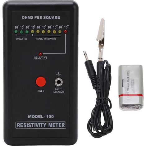 Accurate Antistatic Resistance Meter – Static Electricity Tester with Self-Calibration – Ideal for Engineering, Maintenance, Manufacturing and More (1/4)