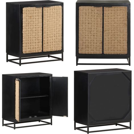 Buffet 60x35x70 cm Bois de manguier massif - Buffet Industriel - Meuble De Rangement - Buffet En Bois - Mobilier Design - Meubles Salón - Home & Living (1/5)