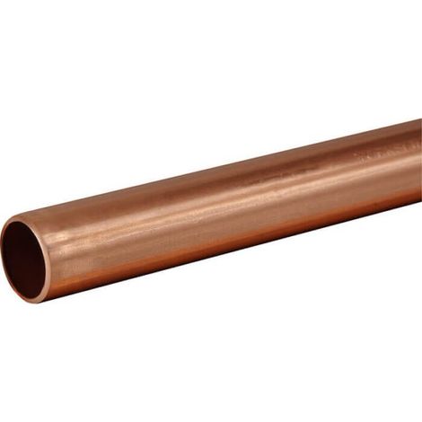 Copper Tube 22mm x 1m Length BS EN1057 R250 British Copper Pipe 1000mm 100cm (1/2)