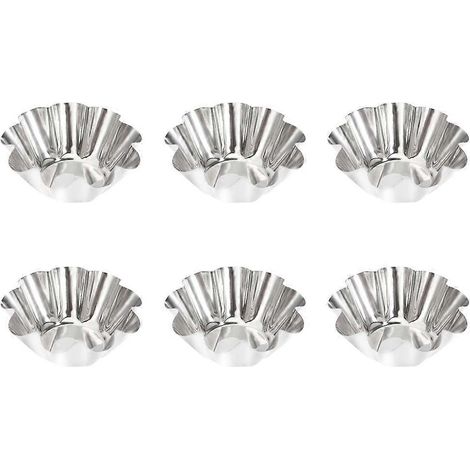 6-teiliges Set wiederverwendbarer Edelstahl-Eierkuchenformen in Chrysanthemenform (1/4)