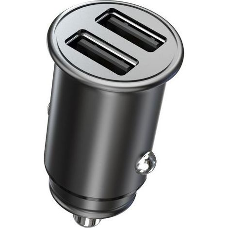 USB-Autoladegerät, ultrakompakt, 24 W/4,8 A, Schnelllade-Autoladegerät aus Aluminiumlegierung für iPhone 14/14 Plus/14 Pro Max, iPad, Samsung Galaxy S22 (1/4)