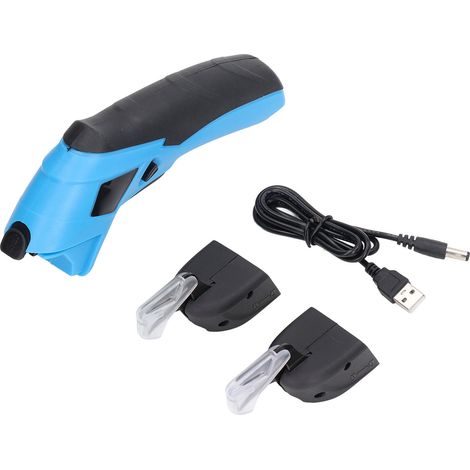 Ciseaux électriques pour couper des outils de cisaillement de couteaux rechargeables USB sans fil tissus avec 2 lames (1/5)