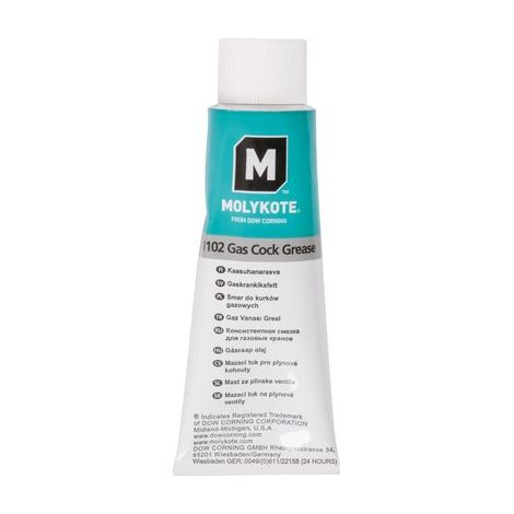 Grasso Molykote 1102, 50 g, per valvole e rubinetti del gas.