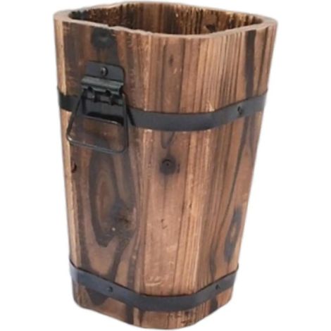 Jardinière cubique en bois, décoration de jardin (1/5)