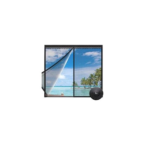 Moustiquaire magnétique pour fenêtre et porte patio, sans perçage, avec protection anti-moustiques, dimensions 100 x 120 cm (1/5)