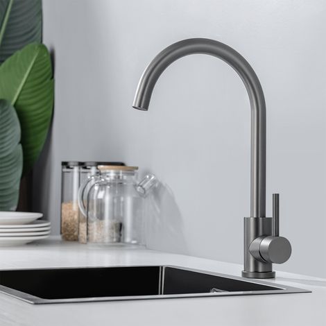 LOMAZOO Robinet de cuisine CEDRIC en acier inoxydable couleur