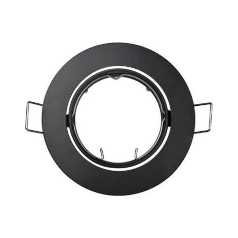 Anello per faretto alogeno oscillante in metallo EDM - Nero - Diametro 8,4 cm (1/2)