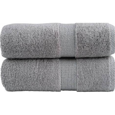 Gants de toilette haut de gamme SOLUND, lot de 2, gris, 30 x 30 cm, 600 g/m²