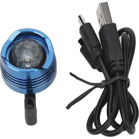 Lampe frontale pour chaussures, étanche IPX5, en alliage d'aluminium, à fixer sur la chaussure, idéale pour le camping et la randonnée (bleue). (1/5)