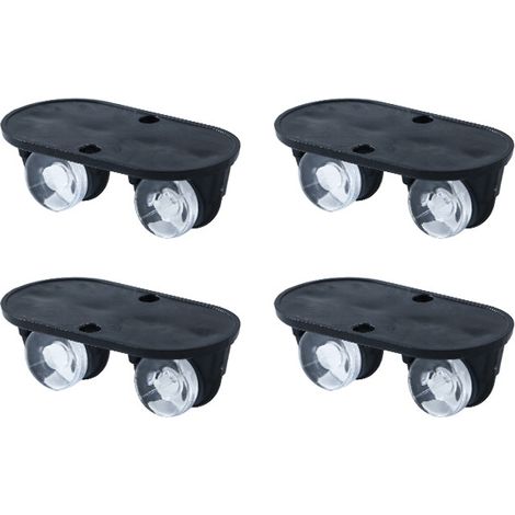 8 piezas de polea para cajas de almacenamiento, ruedas pequeñas para muebles, polea de plástico autoadhesiva que se puede utilizar para cubos de basura, cajas de almacenamiento, muebles (1/5)