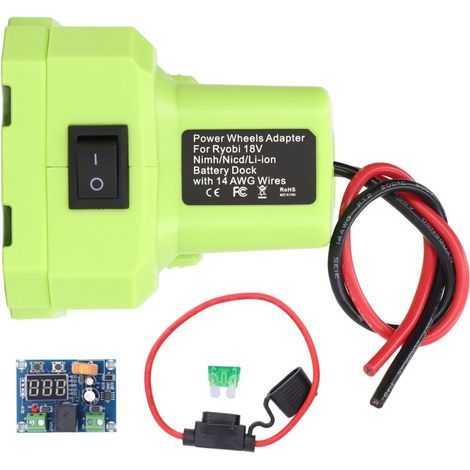 Akkuadapter mit 14-Gauge-Kabel, 30-A-Sicherung, Akkuadapter für Ryobi 18V-Elektrowerkzeuge (1/5)
