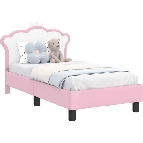 Cadre de lit pour tout-petit avec tête de lit Rose 70 x 140 cm vidaXL (1/5)
