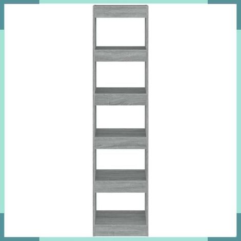 813594 Bibliothèque/Séparateur de pièce Sonoma gris 40x30x166 cm (1/5)