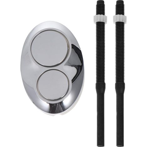 Bouton de Toilette Ovale Chromé Non Spécifiée Pression Facile (1/5)