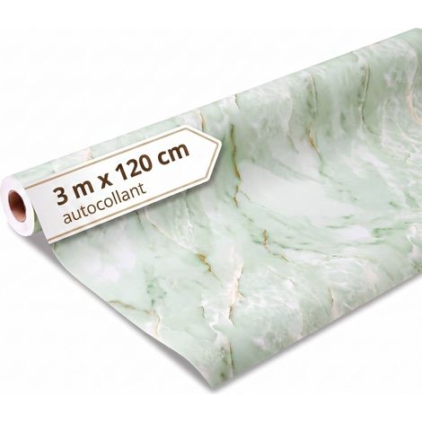 Dalsys revêtement mural autocollant rouleau de 3m x 120cm Vert sauge PVC