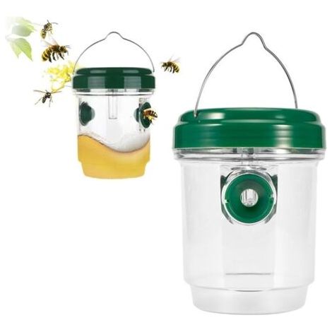 Set of 2 solar-powered wasp traps with light, for hanging outdoors to hunt wasps, bees and other insects.--DTEKGAZ