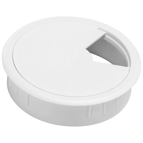 Passe-câbles rond diamètre 80 mm - blanc - Maxiburo (1/4)
