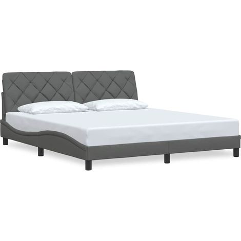 Maison Exclusive - Giroletto senza Materasso Grigio Scuro 180x200 cm Tessuto