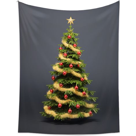 Tapiz Mural Navidad - Árbol De Navidad - Decoración Para Pared - Ideal Para Salón Y Dormitorio - 1 Unidad (1/5)