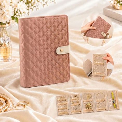 Boîte à bijoux de voyage : rangement portable en velours pour bijoux (1/5)