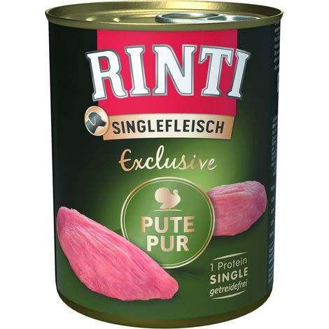 Rinti Singlefleisch Exclusive Hundenassfutter Adult getreidefrei 800 g Pute Nassfutter