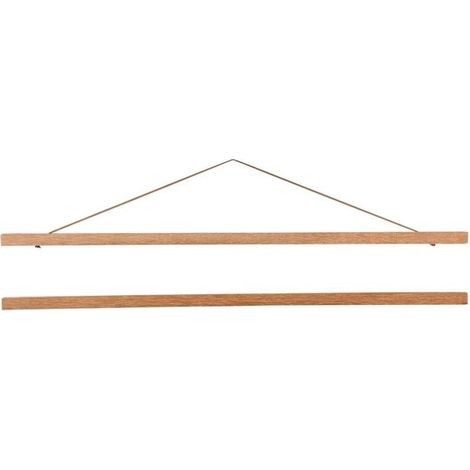 Cadre Photo en Bois Magnétique Affiche en Bois Naturel Hange Bricolage Photo Affiche Oeuvre 51 cm Photo Toile Impression Cintre pour Décoration Mur (1/4)