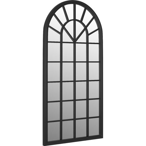 Maison Exclusive - Specchio da Giardino Nero 90x45 cm in Ferro per Uso Esterno