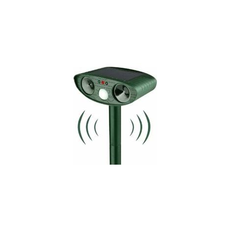 Répulsif Chat Ultrason, Repulsif Chat Solaire, Répulsif Ultrason Anti Rongeurs avec Détecteur de Mouvement, Étanche Repulsif Chat Exterieur pour Anti Chats Chiens Souris Ratons Animaux- Crezuo (1/4)