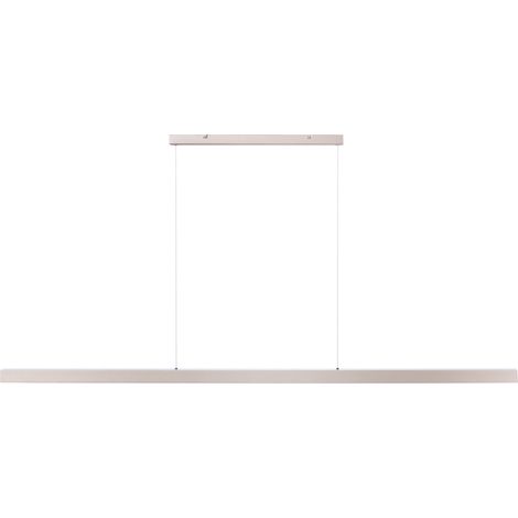 Lámpara LED colgante lineal de metal 180 cm estilo industrial moderno plateado Baddana