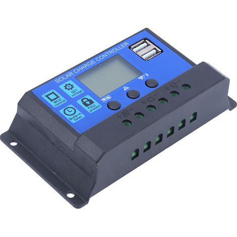 Régulateur de Charge Solaire 20A LCD avec Ports USB Double et Affichage Numérique 12V/24V (1/5)