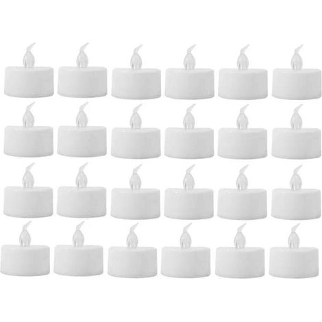 Mini bougies électriques sans flamme LED à piles, lumière chaude, guirlandes lumineuses, décoration d'ambiance (1/5)